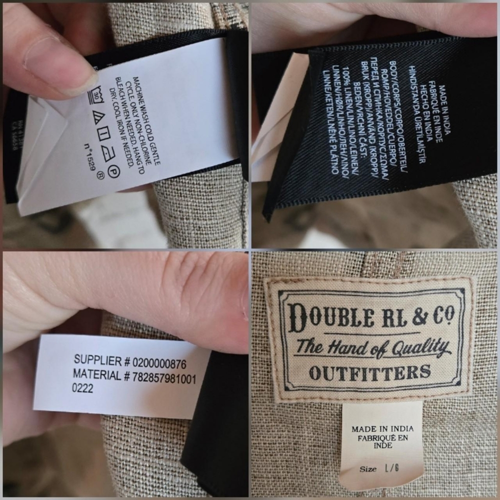 RARE Double Ralph Lauren RRL Chore Jacket Oakham Motif Print Japanese Linen - Picture 3 of 10